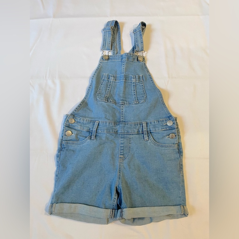 Girls Denim Overall Shorts
